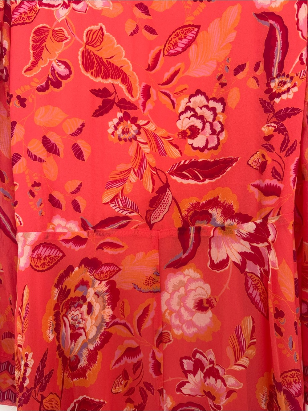HALE BOB Floral Kimono wrap style coral lined Medium NWT - Picture 11 of 16